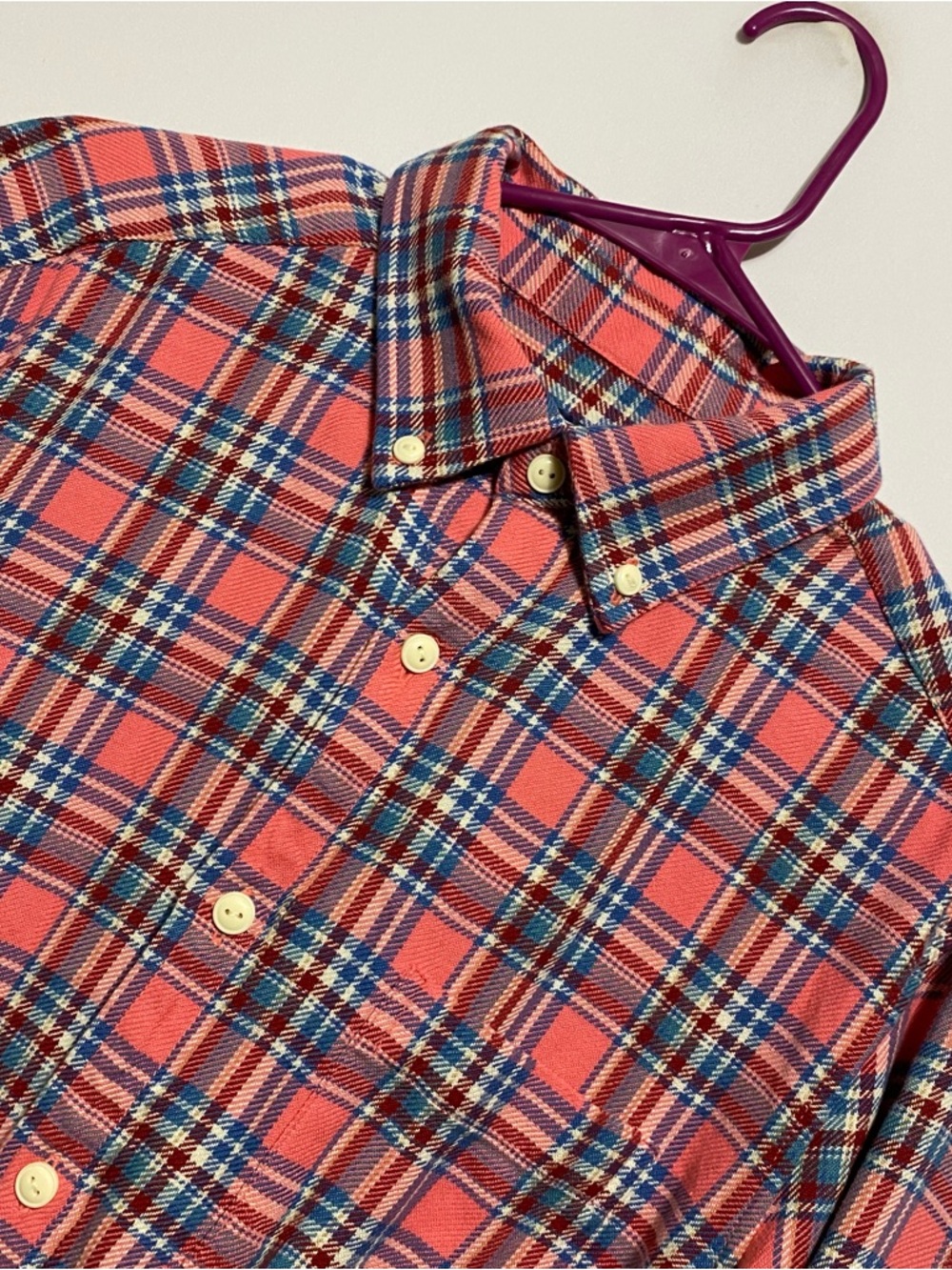 Vineyard Vines Plaid Button-Down Shirt – Pink & Blue | Size M